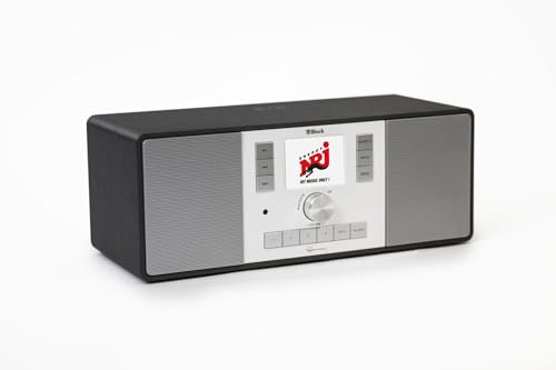 Block Harmony Smartradio im Retrodesign - DAB+/UKW/Internetradio 30.000 Sender - Spotify Connect & Bluetooth Streaming - Wireless Charging - dimmbares Farbdisplay - Inkl. Fernbedienung (Anthrazit)