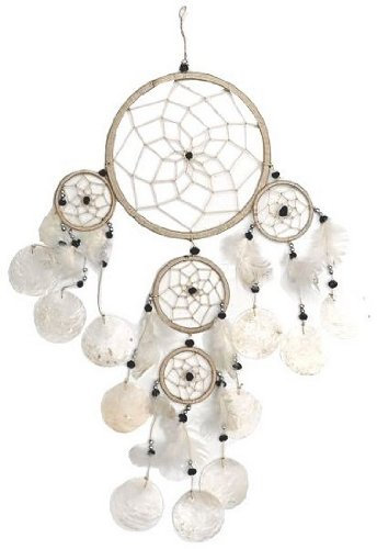 Traumfänger Dreamcatcher 16/45 cm weiß TF18