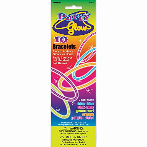 Assorted Colors Glow Bracelets (20cm) Pack of 10 - Perfect for Parties, Festivals & Events
