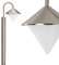 HOFSTEIN Außenleuchte Kasan, Stehlampe aus Edelstahl modernes Design in Nickel-matt, mit Lampenschirmen aus Kunststoff, Wegeleuchte 100 cm, Gartenlampe mit E27-Fassung, IP44, ohne Leuchtmittel