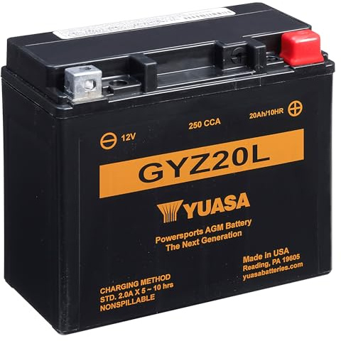 YUASA BATTERIE MOTO YUASA GYZ20L 12V 20AH 250A