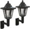 Garden Mile 2X Lantern Outdoor Outside Wall Light Garden Porch Patio Garden Traditional Conservatory Door Shed Vintage Retro (Black)