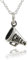 FashionJunkie4Life Sterling Silver Tiny Cheer Megaphone Charm Necklace, 18 Chain