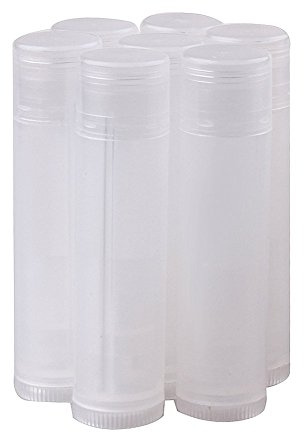 HugeStore 5ML Klar Leer Kunststoff Lippenpflegestift Rohre Lippenbalsam Behälter Lippenstift-Hülsen mit Kappe 25 Stück