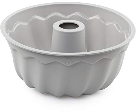 Backefix Gugelhupfform antihaft Gugelhupf aus Silikon Backform groß - Zero Waste Napfkuchenform Kuchenform Grau, Ø 23cm