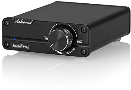 Nobsound Mini 200W Dual TPA3116 2.0 Channel HiFi Stereo Digital Power Amplifier Receiver Class D Integrated Amp for Home Speakers with Power Supply