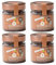 Crema di nocciole e cacao (4x200g) con 66% di nocciole - senza aggiunta di zuccheri e Vegan - prodotto artigianale italiano