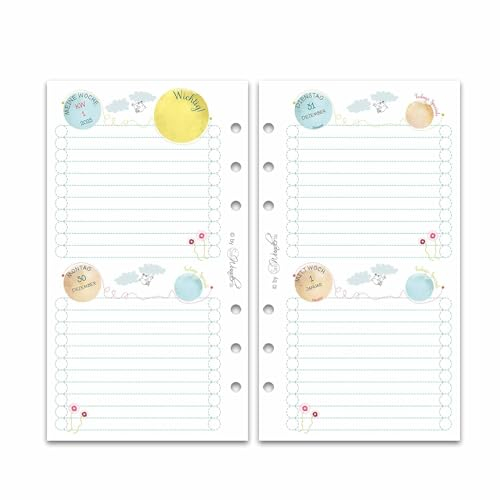 SinnWunder® 2025 Premium Kalendereinlagen - 2 Tage pro Seite bzw. 4 Seiten pro Woche – Größe Personal - CosySinn