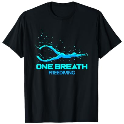 Freitauchen Freediving One Breath Apnoe Taucher Geschenk T-Shirt