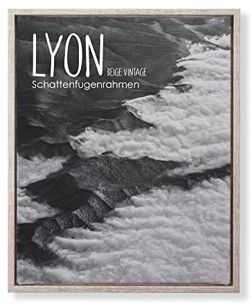 BIRAPA Lyon Keilrahmen für Canvas 80x120 cm in Beige Vintage, Rahmen für Leinwände, Leerrahmen für Leinwand, Schattenfugenrahmen für Keilrahmen, Leinwand Rahmen
