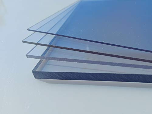Plaque Polycarbonate UV différentes Tailles, épaisseurs, transparente (0,5-20 mm) (PC transparente 1,5 mm, 1000 x 600 mm)