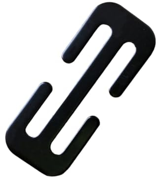 ISKIP Seat Belt Clips, Seatbelt-Adjusting Metal Lock Buckle, Safety Insert Webbing Clip Buckle Accessory, Shoulder Locator Adjuster (Black-1Pcs)