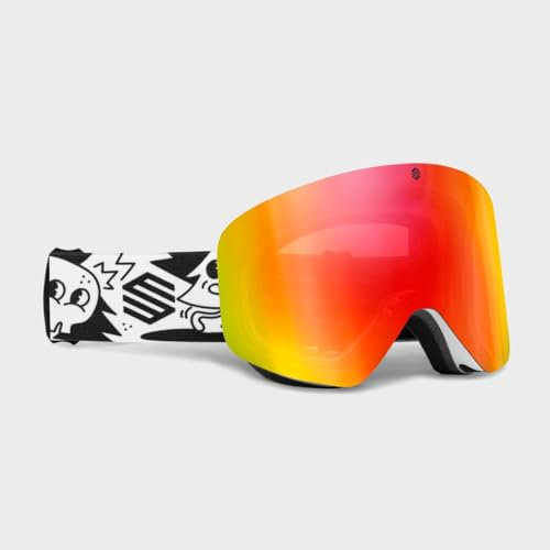 SIROKO Gafas de sol para esquí niños esquí y nieve GX Kids Snowman Rojo