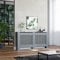ELEGANT Traditional Radiator Cover Grey Cross Slat Pattern Radiator Shelve MDF Wood Living Room Hallway Bedroom Cabinet Furniture, XL