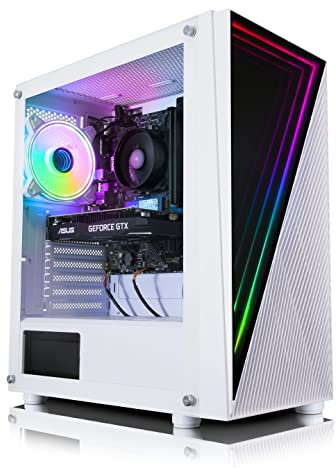 AWD-IT PC Gamer • Processeur AMD Ryzen 7 5700X • NVIDIA RTX 4060 8 Go • RAM DDR4 16 Go • SSD 1 To NVMe • WiFi • Boîtier ARGB Infinity Blanc • Windows 11 • Ordinateur de Bureau Gaming Haute Performance