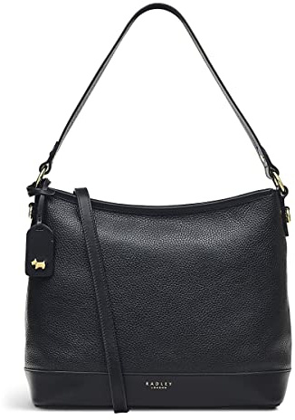 RADLEY London Babington Plain Ziptop Shoulder Handbag for Women, Made from Grained & Smooth Leather, Shoulder Bag with Adjustable Strap & Grab Handle, Ziptop Bag with Interior Pocket