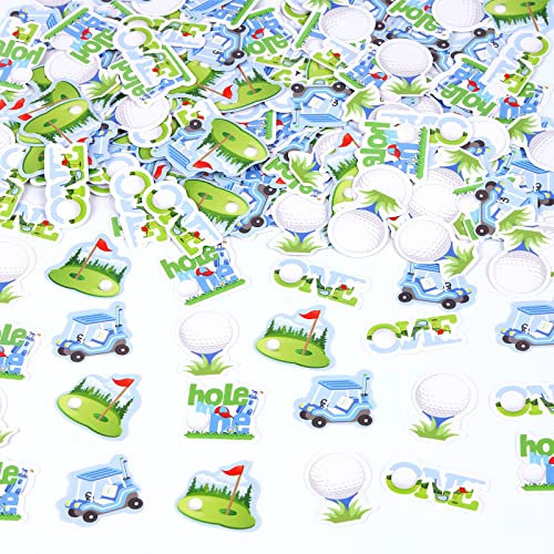 200 Stück Golf Konfetti Golf 1. Geburtstagsparty Dekorationen, Erster Geburtstagsparty Zubehör für 1 jährige Jungen, Sportpapier Konfetti