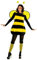 Morph Damen Bienenkostüm, Hummel-Outfit für Halloween, Königin Biene Verkleidung für Partys und Events, XL