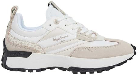 Pepe Jeans Lucky Print, Baskets Femme, Blanc (Blanc), 3