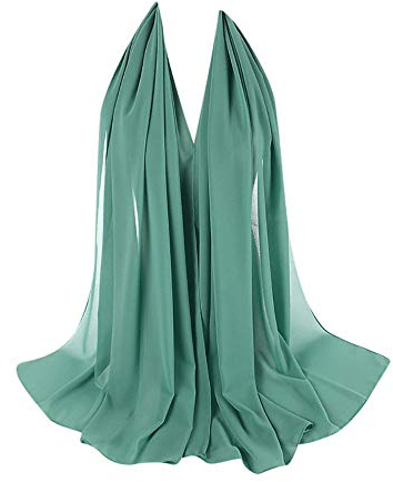 TDEOK Schal Männer Winter Hijabs Frauen Muslim Chiffon Blase Stirnband Plain Schal Schal Vorhänge Schals Kurz (As shown, One Size)