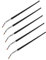 Horoper 5 Stück Eyeliner-Pinsel, Fein Abgewinkelt, Ultradünn, Abgeschrägter Flacher Winkel, Präzisionspinsel, Augen-Make-up, Abgewinkelte Eyeliner-Pinsel, Kosmetisches Werkzeug für Concealer