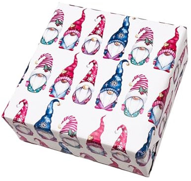 arkamii, Geschenkpapier, Format 86 x 64 cm, Weihnachtsmotiv, 3 Bögen, Großformat (ND15)