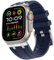 HITZEE Compatible con Correa Apple Watch Ultra 49/46/45/44/42mm, Correas de Silicona con Adaptador de Acero Inoxidable Diseñadas para Apple Watch Ultra 2 Ultra Serie 10 9 8 7 SE 6 5 4 3 2, Azul