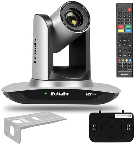 FoMaKo NDI Camera AI Auto Tracking HDMI 30x Optical Zoom IP USB3.0 HDMI PTZ Camera for Church Services Worship Education, PoE 1080P60 FMK30UH NDI