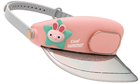 NEFLUM Sonnenblende, wiederaufladbarer Hut mit eingebautem Ventilator, kühlender Sommerhut, wiederaufladbarer Hut mit eingebautem Ventilator und 3 Windgeschwindigkeiten für Sport, Golf, rose, 1