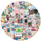 Sticker Aesthetic 100 Stück Reading Aufkleber Book Stickers Aufkleber Kinder Vinyl Wasserdicht Stickers für Wasserflaschen, Laptop, Skateboard, Telefon, Helme