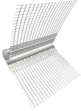 5x Handelskönig Dehnfugenprofil V-Form 90° je 200 cm = 10 m Putzprofil Fassade mit Gewebe WDVS