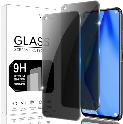 Pack of 2 Privacy Screen Protector for Huawei P40 lite Tempered Glass | Privacy Full Schutzfolie,9H,Anti-Bubble, Anti-Scratch,Anti-Spy Armoured Protection