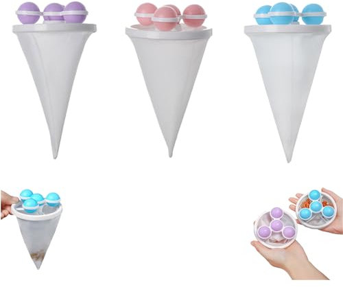 Fusselfänger für Waschmaschine, schwimmendes Haarfilternetz, Waschmaschinen-Fusselfänger, Tierhaarentferner für Wäsche, verbesserter Tierhaarfänger für Waschmaschine, verschiedene Farben, 3 Stück