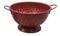 Colander, 21cm Diameter x 11.5cm Height, Enamel Coated, Stainless Steel (Red)