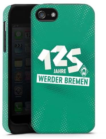 DeinDesign Panzer Handyhülle kompatibel mit Apple iPhone 5s robuste Outdoor Hülle Schutzhülle matt 125 Jahre Werder Bremen Offizielles Lizenzprodukt Bundesliga