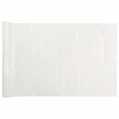 vidaXL Écran d'Intimité de Balcon, Brise-Vue de Balcon avec Corde, Clôture d'Intimité, Protection Terrasse Extérieur, Blanc 700x120 cm PVC