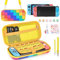 Younik Switch Tasche Kompatibel mit NS Switch, 16 in 1 Switch Zubehör Kit Enthalten Switch Tasche, Schutzhülle für Switch Konsole & J-Con(Regenbogen)