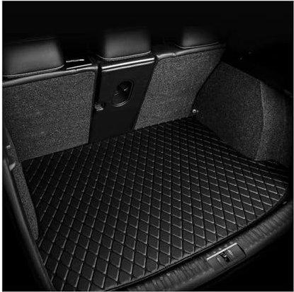 LTQSIV Bandeja Maletero Alfombrillas para Maletero Trasero Coche para Peugeot 208 P21 2020 2021 2022 2023 De Piel No Eléctricas para Bandeja Carga Trasera Accesorios para Coche(All Black)