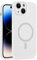 Mixroom - Custodia Cover per iPhone 14 in Tpu silicone liquido morbido compatibile con MagSafe accessori con cerchio magnetico integrato Bianco