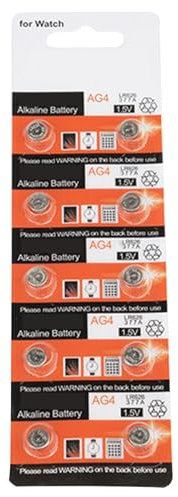 Piles Rondes, Petites Piles - Pile Bouton Piles Plates de 1,55 V Haute capacité | Batteries AG1 AG4 Disc 13mah/18mah pour calculatrices, chronomètres, Petits Jouets