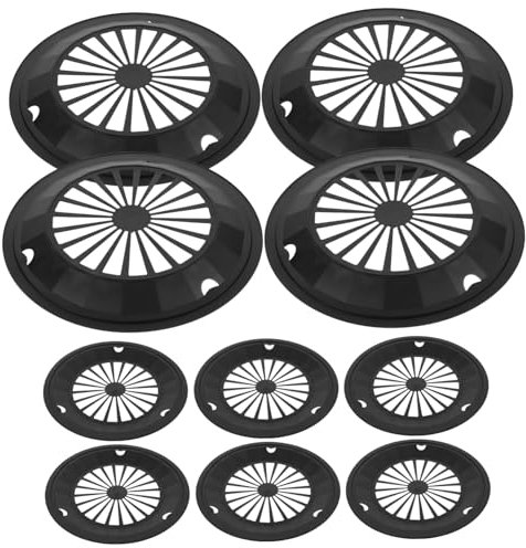 Milisten 10pcs Plastic Bbq Paper Plate Holders Drain Basket for Party and Picnic, Black Hollow Draining Trays for Fruits and Vegetables Washing, Kitchen Colander Basket for Commercial Use