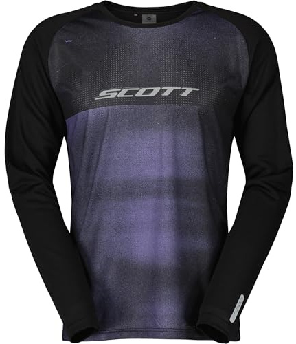 SCOTT Trail Tuned DH Fahrrad Trikot lang schwarz/lila 2025: Größe: L (50/52)
