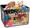 Geyecete Toy box for dogs large Dog Toy organizer Pet wire folding basket dog toy container dog toy box-Chew-Proof Dog Toy Organizer Holder Boxes for Living Room