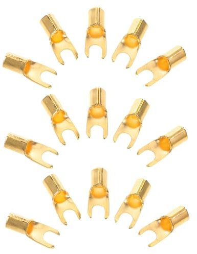 HOMSFOU 20pcs U-shaped Car Audio Connector Terminals Terminal Block for Subwoofer and Amplifier Compatible Various Audio Devices Cars and Homes