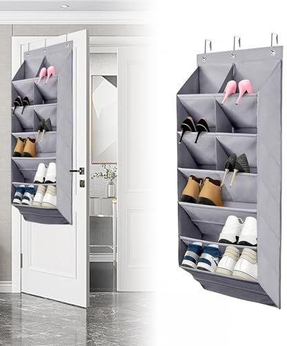 Fesatccoz Zapatero Colgante para Puerta, Organizador de Zapatos de Tela Oxford con 9 Bolsillos Armario para Ahorrar Espacio Puerta para Zapatos Colgantes para Autocaravana, Habitación