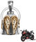 Guardian Bell Motorrad Glocke Harley Biker Bell Motorrad GlöCkchen Anschluss Biker Glocke Motorrad Glocke GlüCksbringer Guardians Motorrad AnhäNger Motorradglocke Guardian Biker Bell Keyring Belle