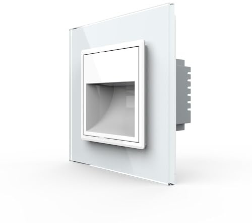 LIVOLO Treppenbeleuchtung Wandleuchte Nachtlicht Orientierungslicht LED Bodenstrahler Einbauleuchte Flurlicht inkl. Glasrahmen