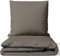 Leonado Vicenti Bettwäsche 200x200 3teilig Bettbezug - Bettwäsche-Sets mit 2 Kissenbezügen 80x80 cm, ÖKO-TEX Baumwoll-Satin Braun für Doppelbett mit Reißverschluss
