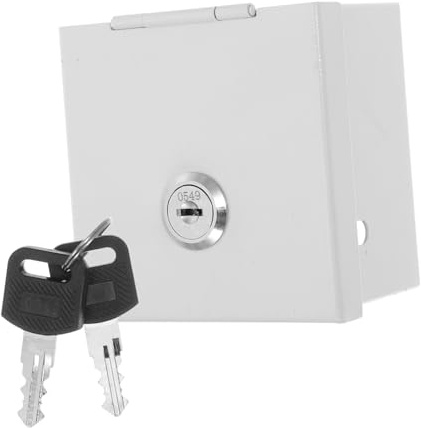 PENIKOKO Lockable Outdoor Electrical Outlet Box Weatherproof Wall Mount Socket Safe Box Thickened Junction for Cable Protection with 2 Keys for Kitchens Garages and Bathrooms