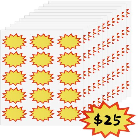 150 Stück Preisschilder Flohmarkt,Preisfehle Preisauszeichner Preisschilder Rot Preisschild Preis Etiketten Verkaufsschilder Flohmarkt Price Tag für Supermärkten Geschäft Ladengeschäft(2.95*1.97 Zoll)